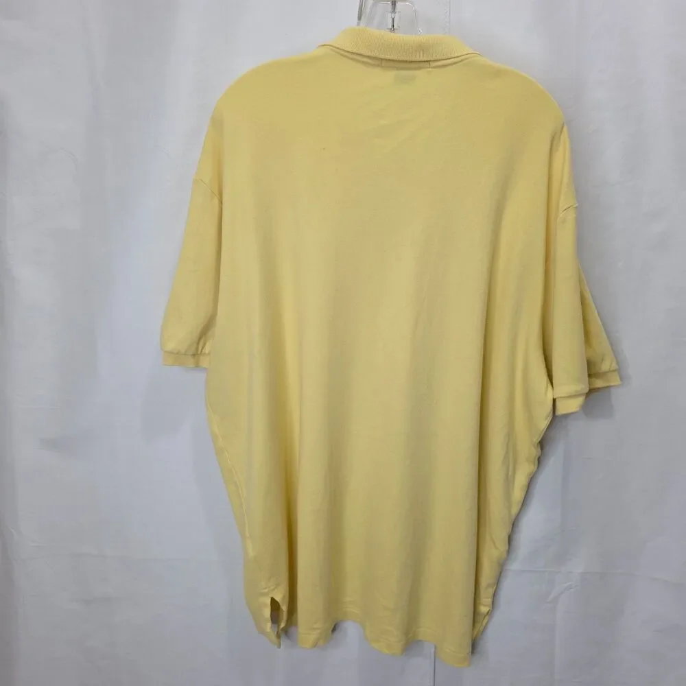 Polo Ralph Lauren Polo Shirt Mens Yellow Cotton XXL Prep Classic Fit Golf Casual